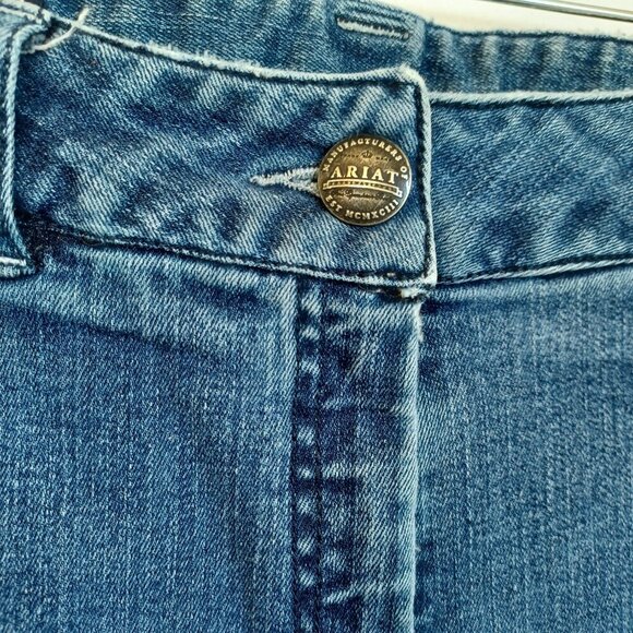Ariat Riding Britches Blue Denim Jeans Straight Leg Jogger Womens size 36 Reg - Picture 5 of 14